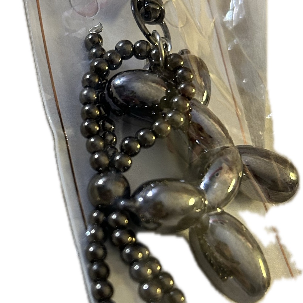 Balloon Dog and Bow Keychain Bag charm choice of gold silver or gunmetal tone - Picture 6 of 6